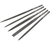 HAZET Jeu de limes 9034P-050/5 I Ronde, triangle, demi-ronde, plate, carrée I Idéale pour l'élimination des bavures et des saletés I Utilisable même dans les endroits exigus
