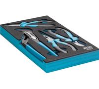 HAZET Modules d'outils 163-257/4 – 4 pièces : universelle réglable, coupante 180 mm, bec plat 45°