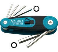 HAZET Jeu de tournevis d'angle 2100/6Kh, profil hexagonal, 6 pièces, ouverture de clé : 2,5;3,4,5,6,8 mm, compact et facile à transporter'.