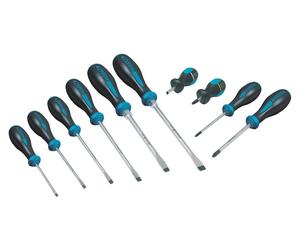 HAZET Jeu de tournevis HEXAnamic 802/10 profil à fente, profil cruciforme PH 0.6 x 3.5 - 1.6 x 10 PH1 - PH2 Nombre d'outils : 10