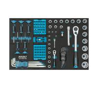 HAZET Jeu d'outils 163-466/106 ∙ Creux carré 6,3 mm, creux carré 12,5 mm, hexagone plein 6,3 mm ∙ Profil de traction hexagonal extérieur, profil hexagonal intérieur, profil TX intérieur HAZET Quantité