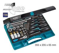 Hazet Jeu d'outils TORX - Carré creux 6,3 mm (1/4 pouce), Carré creux 10 mm (3/8 pouce), Carré creux 12,5 mm (1/2 pouce), Hexagone massif 6,3 (1/4 pouce) - Profil TORX extérieur, Profil TORX « tamper