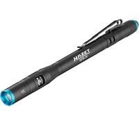 Hazet Lampe stylo à LED 1979-74, focalisable, 500 lumens, 3 niveaux de luminosité, fonction de charge USB-C, batterie Li-ion ou pile, IP44, 158 mm, portée d'éclairage 100 m'.