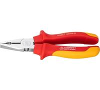 HAZET Pince combinée VDE 1850VDE-33 I Tranchants trempés par induction I Isolée par protection I Poignée ergonomique à 2 composants I Pour une coupe et un maintien précis des matériaux