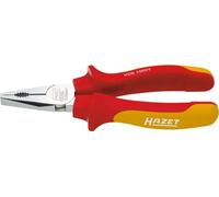 HAZET Pince combinée VDE 1850VDE-44 I Tranchants trempés par induction I Isolée par protection I Poignée ergonomique à 2 composants I Pour une coupe et un maintien précis des matériaux