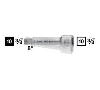 Hazet Rallonge, pivotante - Carré creux 10 mm (3/8 pouce) - Carré massif 10 mm (3/8 pouce) - Longueur totale: 74 mm - 8822-3