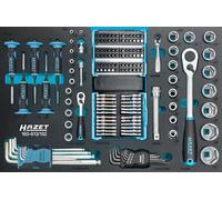 HAZET Set d'outils 163-613/152, 100 pièces, avec chasse-goupilles, embouts, cliquets réversibles, tournevis d'angle et douilles polyvalentes