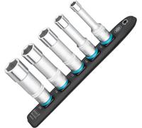HAZET Smart-Rail 900LG-SR/5 I Face inférieure magnétique avec 5 emplacements, carré (1/2 pouce), sortie : hexagonale extérieure I Barre d'insertion flexible en plastique pour clés à douilles