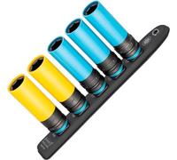 HAZET Smart-Rail 903Slg-SR/5 I Face inférieure magnétique, 5 emplacements, verrouillage rotatif robuste, carré (1/2 pouce) I Barre d'enfichage en plastique parfaite pour le changement de pneus
