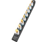 HAZET Smart-Rail 986-SR/8 I dessous magnétique avec 8 emplacements, entraînement : carré 1/2 pouce, sortie : Profil hexagonal intérieur I Barre d'enfichage en plastique