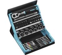 Hazet SmartCase 2200SC-2 Jeu dembouts 50 pièces 6 pans intérieurs, vis à fente, cruciforme Phillips, vis Pozidriv, 12 pans extérieurs, TORX® intérieur