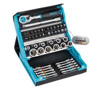 HAZET SmartCase Jeu de clés à douilles 2200SC-2 I Jeu de 50 clés à douilles, entraînement : six pans et carré 6,3 mm (1/4 pouce), coffret à outils mobile Fabriqué en Allemagne'.