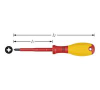 Hazet Tournevis d'électricien - Profil Phillips PH - Taille: PH1 - Longueur totale: 180 mm - 810VDE-PH1