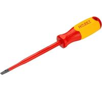 HAZET Tournevis VDE 811KV-65, SW 1,2x6,5 mm profilé pour fentes, avec isolation de protection jusqu'à 1000V, capuchon de frappe, design anti-roulis, code couleur'.