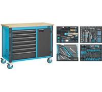 Hazet Wkz.wagen 179NW-7/230 B1150xT600xH964mm 450kg 7 Schubl.230-tlg.Stahlbl - 179NW-7/230