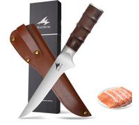 HAZMUSS Couteau à Désosser Avec étui, 14,5 cm, Tranchant et Flexible, en Acier Inoxydable Japonais à Haute Teneur en Carbone, Pour la Découpe de Viande et de Volaille