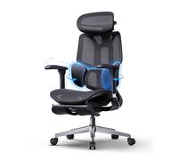 Hbada E3 Air 2026 Chaise de Bureau Ergonomique, Soutien Lombaire 3 Zones, Appui-Tête & Accoudoirs 4D Améliorés, Inclinaison 140°, Maille Respirante (Noir Absolu)