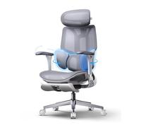 Hbada E3 Air 2026 Chaise de Bureau Ergonomique, Soutien Lombaire 3 Zones, Appui-Tête & Accoudoirs 4D Améliorés, Inclinaison 140°, Maille Respirante (Gris)