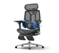 Hbada E3 Pro Chaise de Bureau Ergonomique Fauteuil de Bureau - Soutien Lombaire Dynamique 3 Zones, Appui-Tête 4D Réglable, Accoudoirs 6D Réglables, Pivotant avec Repose-Pieds, Noir