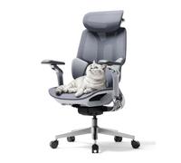 Hbada E3 Pro Edition 2026 Chaise de bureau ergonomique en maille avec soutien lombaire flottant à 3 zones, appui-tête 4D, accoudoirs 720°, blanc, sans repose-pieds