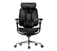 Hbada E3 Pro Édition 2026 Chaise de Bureau Ergonomique Support Lombaire Dynamique 3 Zones Accoudoirs 720°(Noir sans Repose-Pieds)