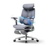 Hbada E3 Pro Édition 2026 Fauteuil de Bureau Ergonomique, Support Lombaire Dynamique 3 Zones, Accoudoirs 720°, Certifié IGR/BIFMA, Idéal Mal de Dos & Télétravail (Blanc, avec Repose-Pieds)