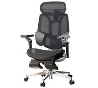 Hbada E3 Ultra Chaise de Bureau Ergonomique - Soutien Lombaire Dynamique 3 Zones, Accoudoirs Mécaniques 360°, Appui-Tête 4D Réglable, Structure Aluminium, Tissu Mesh Haut de Gamme, Noir