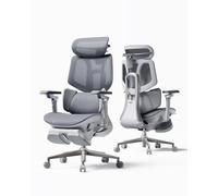 Hbada X7 Chaise de bureau ergonomique : premier soutien lombaire intelligent AI au monde, massage bionique 8D, accoudoirs à 720°, inclinaison à 140°, coussin d'assise en nuage (blanc)