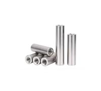 HBALDTEDC Écrou d'accouplement Rond Long， Lot de 10 écrous de connecteur en Aluminium M8, entretoises de Colonne, Longueur 3-60 mm(M8*20mm)