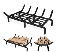 Hbbgdiy Grille de cheminée en Fer de 40, 6 cm, Support Robuste pour cheminée intérieure, Foyer Camping en Plein air, Support Combustion du Bois