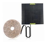 Hbbgdiy Lampes de culture à énergie solaire, bande lumineuse LED à spectre complet de 16, 4 pieds avec panneau solaire, lumière croissance pour serre, jardin, hangar et plantes d'intérieur