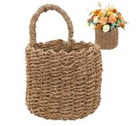 Hbbgdiy Panier de Porte d'entrée Petit Panier Suspendu Boho tissé avec poignée Robuste pour Rangement de Garde-Manger, décoration Murale, décoration Porte d'entrée, Jardin et Utilisation