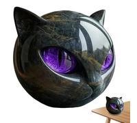 Hbbgdiy Sculpture de Chat Violet sculptée à la Main de Luxe, Statue en Cristal élégante, Figurine Chat Artistique, Ornement pour la Maison, Le Bureau, décoration Unique pour Les Amoureux, décor Moder