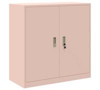 HBBMGYD Armoire de Rangement Rose Acier 90 x 40 x 90 cm | Style industriel moderne, portes verrouillables, finition poudre résistante, entretien facile, collection coordonnée