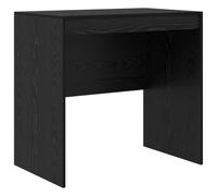 HBBMGYD Bureau Bois d'ingénierie Noir Chêne 80 x 50 x 76 cm | Plateau pour ordinateur portable, rangement optimisé, style scandinave, entretien chiffon humide, montage outil minimal