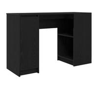 HBBMGYD Bureau Secrétaire Noir Chêne 120x42x76 cm Bois Ingénierie | Surface lisse résistante, rangement spacieux, usage adaptable, entretien facile, fixation murale incluse