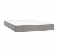 HBBMGYD Matelas à Ressorts Ensachés Velours Gris Claire 120x200x20 cm | Moyen-dur, soutien dorsal, mousse confortable, revêtement doux, literie élégante