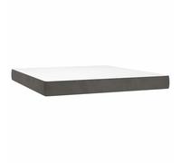 HBBMGYD Matelas à Ressorts Ensachés Velours Gris Foncé 180x200x20 cm | Fermeté moyenne-dure, soutien dorsal, revêtement velours doux, dormeurs sur le dos et le ventre, literie chambre