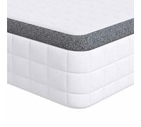 HBBMGYD Matelas Ressorts Bonnell 90x200 cm Fermeté Modérée Blanc et Gris | Mousse confort, soutien colonne vertébrale, surface essuyable, design moderne, dormeur côté