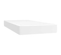 HBBMGYD Matelas Ressorts Ensachés Similicuir Blanc 90x190x20 cm | Fermeté moyenne-dure, revêtement similicuir lavable, mousse adaptative, confort pour dormeurs sur dos ou ventre
