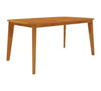 HBBMGYD Table de Jardin en Bois Massif d'Acacia, 160 x 90 x 75 cm | Meuble exterieur, bois dur tropical, pieds stabilisateurs, entretien facile, usage quotidien