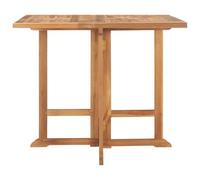 HBBMGYD Table de Jardin Pliante en Teck Massif 90 x 90 x 75 cm | Bois dur de teck durable, design pliable gain de place, finition lisse poncée, idéale terrasse et balcon, séchée au four