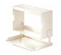 HBBursts Étagère Murale à épices de Cuisine sans perçage avec Crochets | Rangement mural for pots à épices et bouteilles d'assaisonnement for salle de bain et chambre à coucher(White,40*19*16cm)