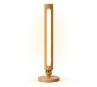 HBGFHG Lampe murale LED magnétique en bois rotative à 360° - Rechargeable par USB - Fonctionne avec piles - Veilleuse LED pour la maison (bois de hêtre)