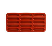 Hburirrty Moule en silicone Tiramisu pour biscuits à doigts - Moule à 15 cavités pour barres de céréales, barre de chocolat, moule en silicone à longue bande
