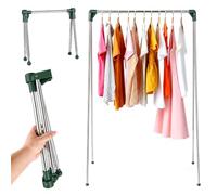 Hbzunt Séchoir à linge portable pliable | Portant à vêtements de voyage portable de 33 à 71,1 cm pour la maison, le linge, le camping, les voyages en plein air (vert)
