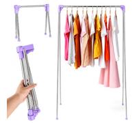 Hbzunt Séchoir à linge portable pliable, support de voyage portable | Portant à vêtements pliable et portable de 33 à 71,1 cm pour la maison, le camping, les voyages en plein air (violet)
