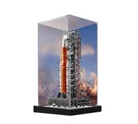 HCAEIOFJ Vitrine en acrylique transparent pour icônes 10341 Conçu pour le système de lancement spatial NASA Artemis Boîte cadeau (vitrine seulement) (fond noir + arrière-plan 2)
