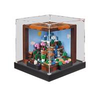 HCAEIOFJ Vitrine en acrylique transparent pour Lego Minecraft 21265 - Convient pour la table de travaux manuels (vitrine uniquement) - Fond noir