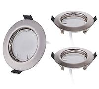HCFEI Lot de 3 Spot LED encastrable Ultra Plat avec 3x3W Dimmable Ampoule 220V Spot Module, Percage 55mm, Dimmable, Blanc chaud, 120°Angle de faisceau